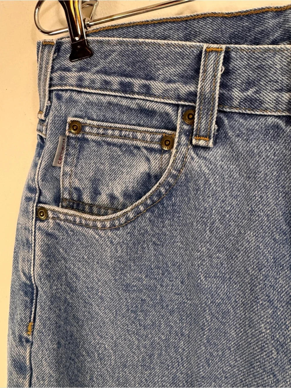 Carhartt Jeans Mens 30x30 Blue Straight Regular Fit Denim B18 STW BD0018-M Work